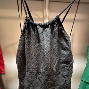 Free people eyelet cross back dress